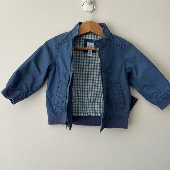 GAP  Blue Raincoat with Water-Resistant Fabric - Picture 3 of 3